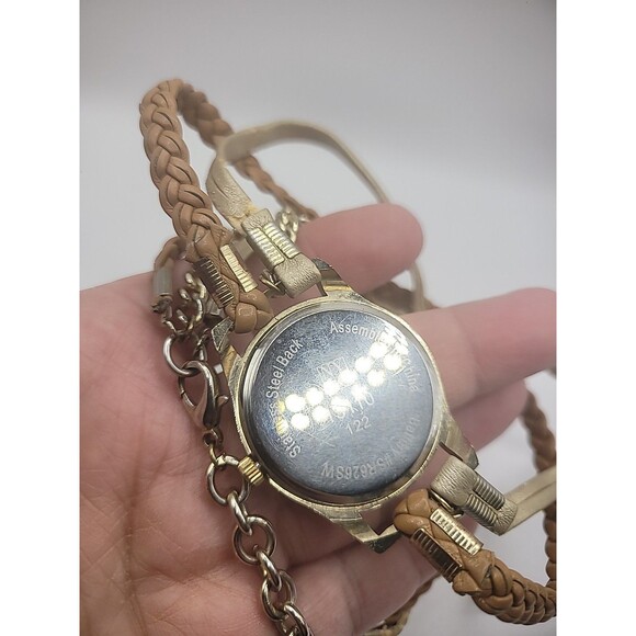 NY&C Wrap WristWatch Watch Womens Multi Strand Gold Tone Analog Jewelry Costume - Picture 12 of 14